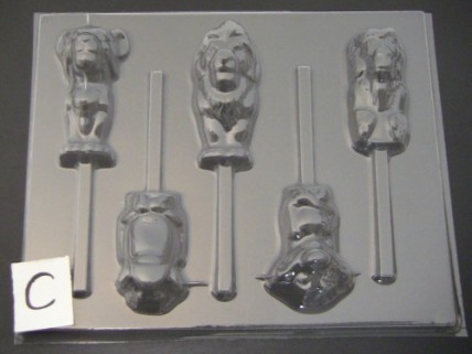 529sp Lion Queen and Friends Chocolate Candy Lollipop Mold FACTORY SECOND 529sp Lion Queen and Friends Chocolate Candy Lollipop Mold FACTORY SECOND